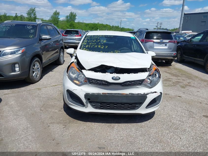 2014 Kia Rio Lx VIN: KNADM5A37E6955827 Lot: 12012378