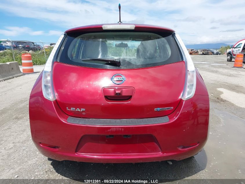 2012 Nissan Leaf Sv/Sl VIN: JN1AZ0CP5CT016073 Lot: 12012381