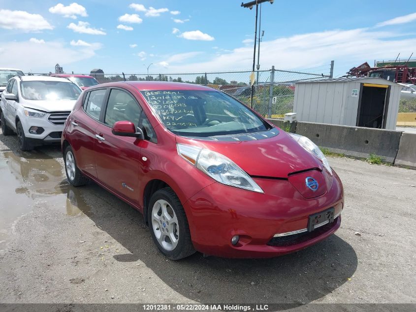 2012 Nissan Leaf Sv/Sl VIN: JN1AZ0CP5CT016073 Lot: 12012381