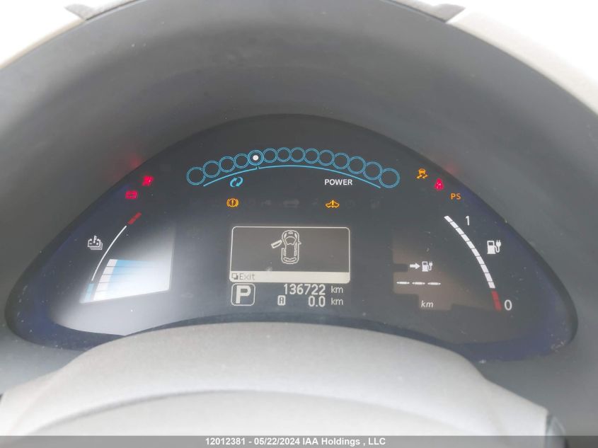 2012 Nissan Leaf Sv/Sl VIN: JN1AZ0CP5CT016073 Lot: 12012381