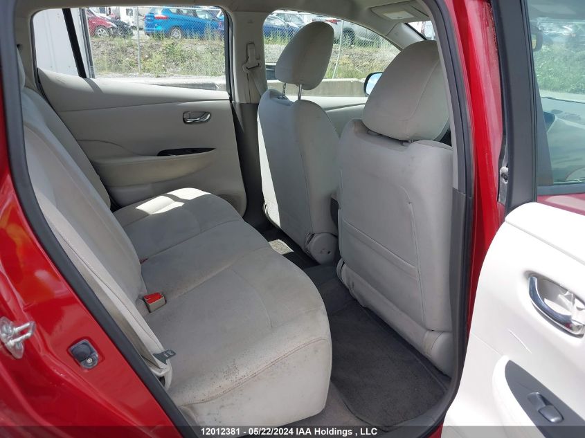 2012 Nissan Leaf Sv/Sl VIN: JN1AZ0CP5CT016073 Lot: 12012381