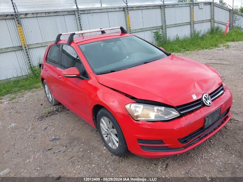 2015 Volkswagen Golf VIN: 3VW217AU3FM081952 Lot: 12012400