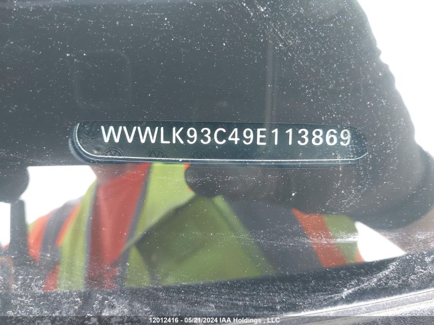2009 Volkswagen Passat Wagon VIN: WVWLK93C49E113869 Lot: 12012416
