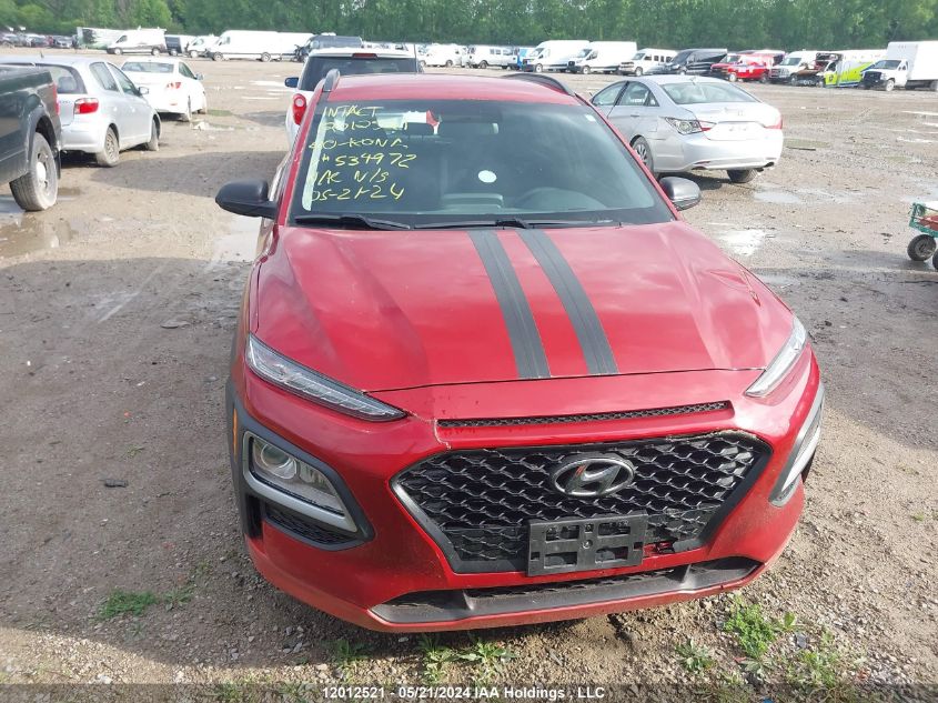 2020 Hyundai Kona VIN: KM8K12AA9LU534972 Lot: 12012521