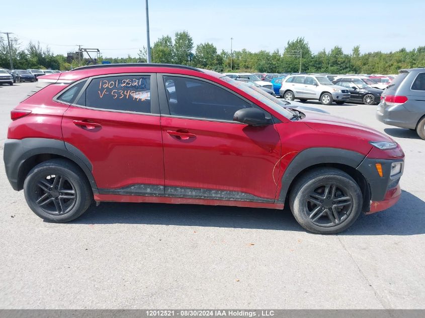 2020 Hyundai Kona VIN: KM8K12AA9LU534972 Lot: 12012521