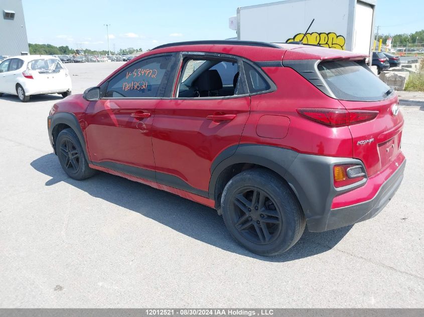 2020 Hyundai Kona VIN: KM8K12AA9LU534972 Lot: 12012521