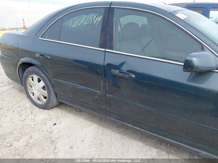 2002 Lincoln Ls VIN: 1LNHM86S02Y708361 Lot: 12012544