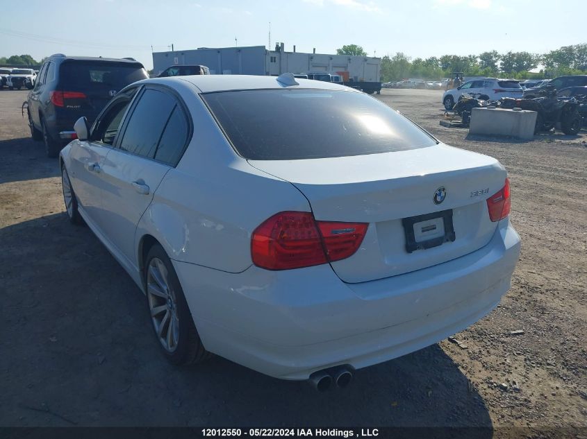 2011 BMW 3 Series 328I xDrive VIN: WBAPK7G55BNN86006 Lot: 12012550