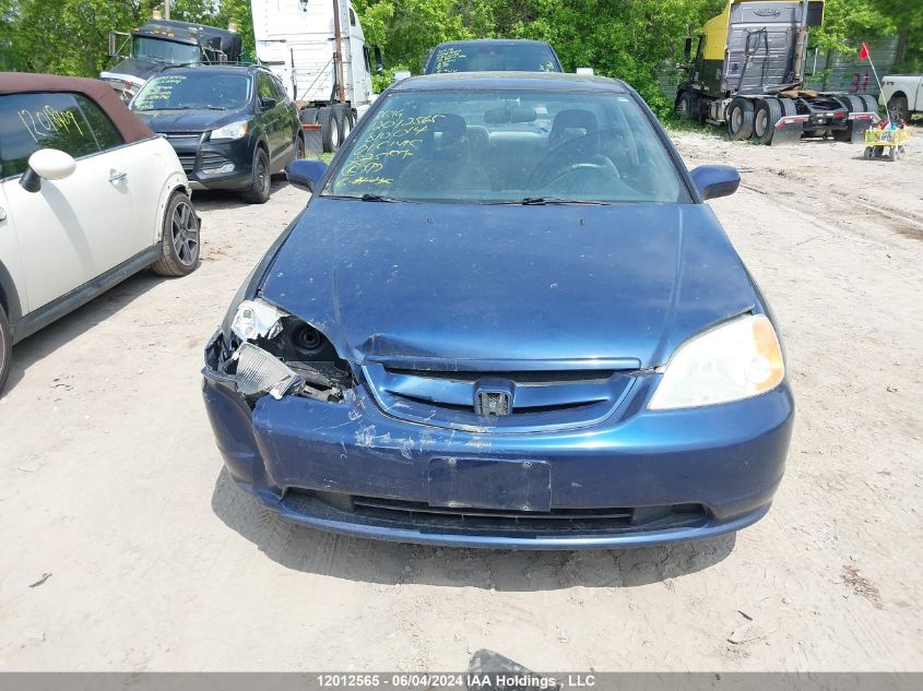 2001 Honda Civic VIN: 1HGEM22911L810014 Lot: 12012565