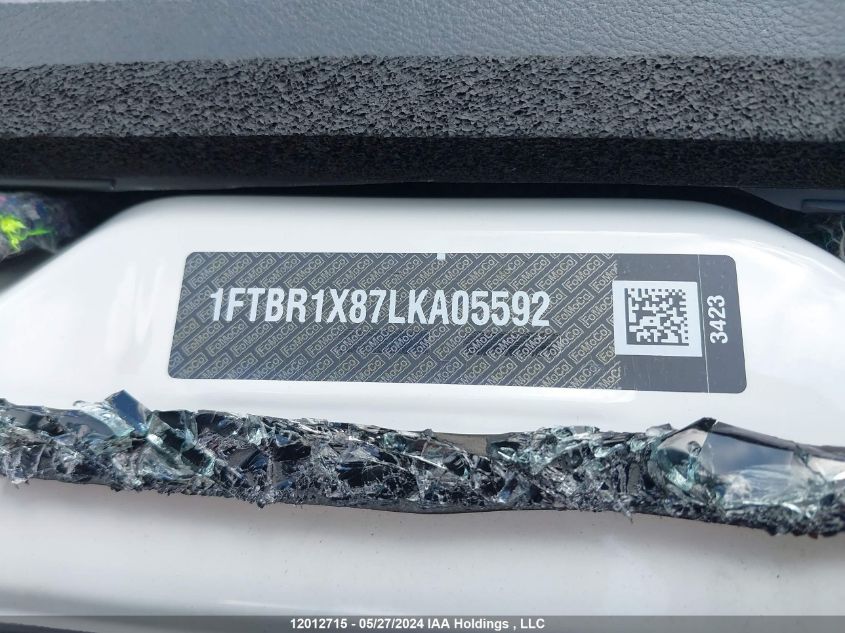 2020 Ford Transit T-250 VIN: 1FTBR1X87LKA05592 Lot: 12012715