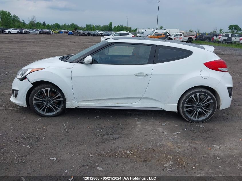 2016 Hyundai Veloster Turbo VIN: KMHTC6AE7GU299969 Lot: 12012868