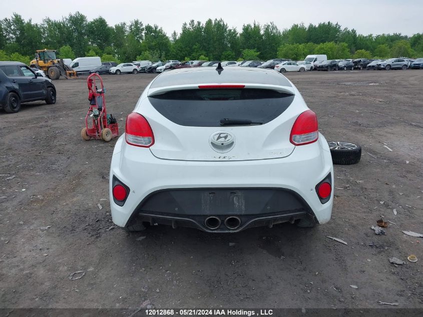 2016 Hyundai Veloster Turbo VIN: KMHTC6AE7GU299969 Lot: 12012868