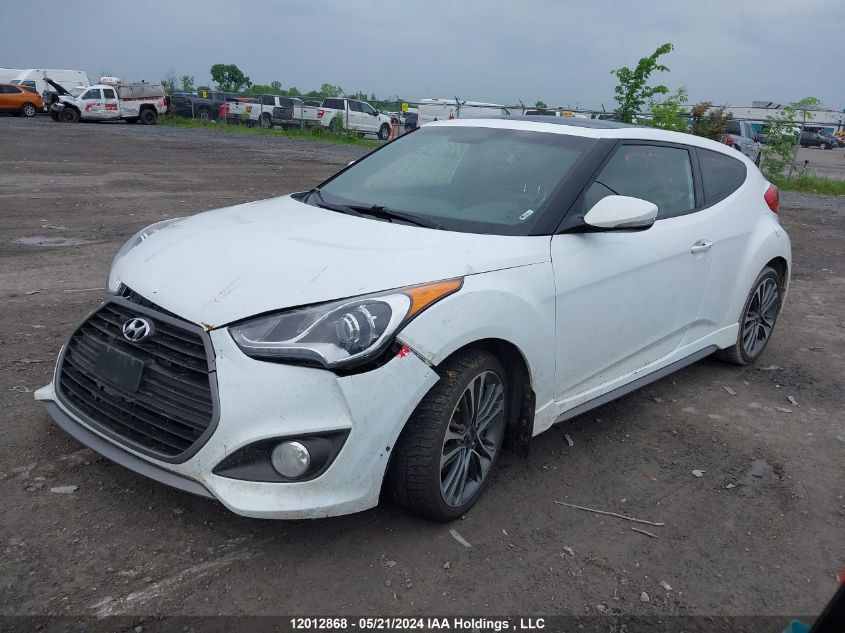 2016 Hyundai Veloster Turbo VIN: KMHTC6AE7GU299969 Lot: 12012868