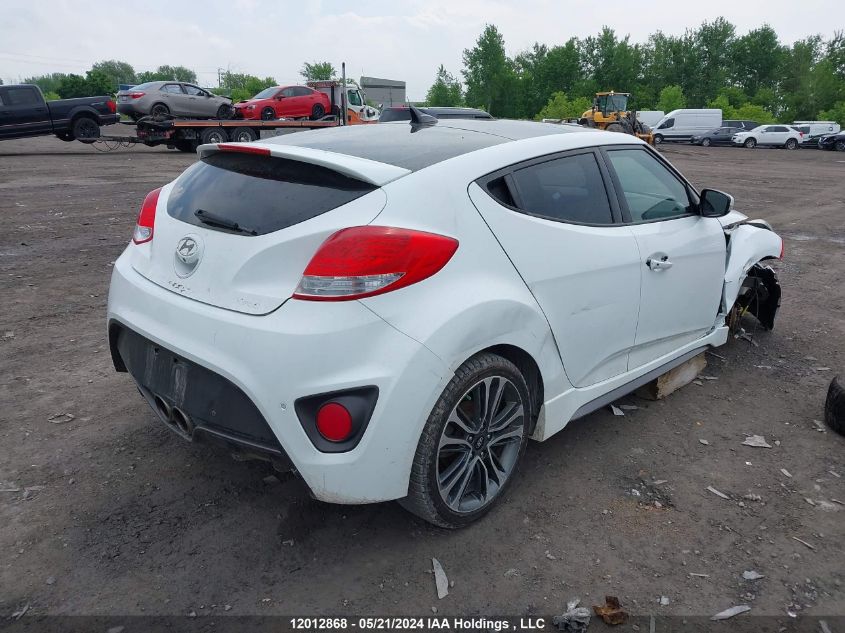 2016 Hyundai Veloster Turbo VIN: KMHTC6AE7GU299969 Lot: 12012868