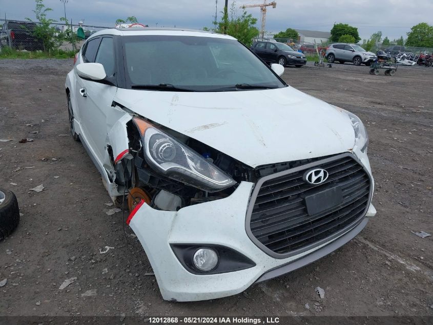 2016 Hyundai Veloster Turbo VIN: KMHTC6AE7GU299969 Lot: 12012868