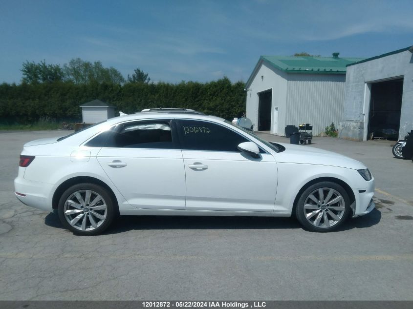 2019 Audi A4 Sedan VIN: WAUANAF48KN020974 Lot: 12012872