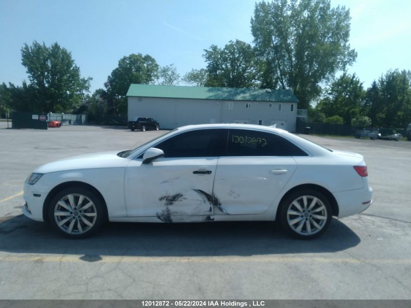 2019 Audi A4 Sedan VIN: WAUANAF48KN020974 Lot: 12012872