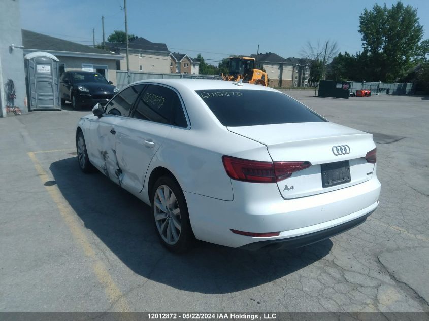 2019 Audi A4 Sedan VIN: WAUANAF48KN020974 Lot: 12012872