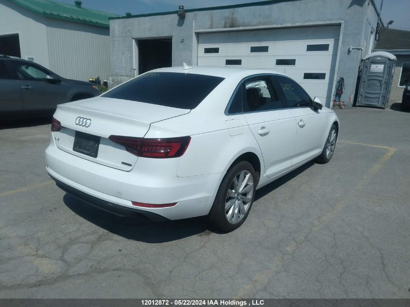 2019 Audi A4 Sedan VIN: WAUANAF48KN020974 Lot: 12012872