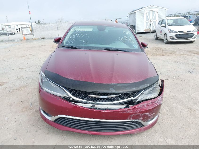 2015 Chrysler 200 Limited VIN: 1C3CCCAG2FN525370 Lot: 12012884