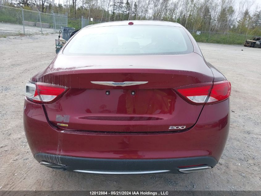 2015 Chrysler 200 Limited VIN: 1C3CCCAG2FN525370 Lot: 12012884