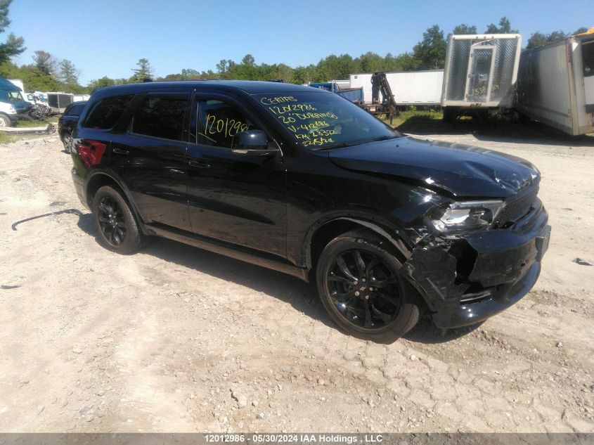 2020 Dodge Durango Gt VIN: 1C4RDJDG9LC412686 Lot: 12012986