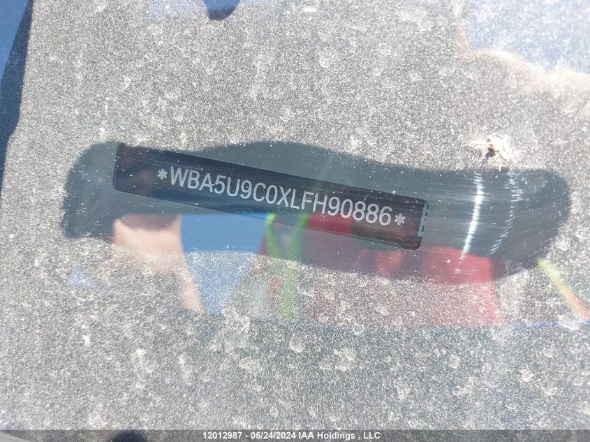 2020 BMW 3 Series VIN: WBA5U9C0XLFH90886 Lot: 12012987