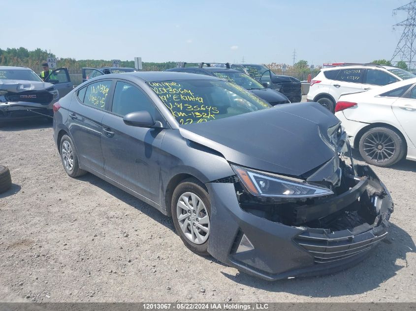 2019 Hyundai Elantra Essential VIN: KMHD74LFXKU735645 Lot: 12013067