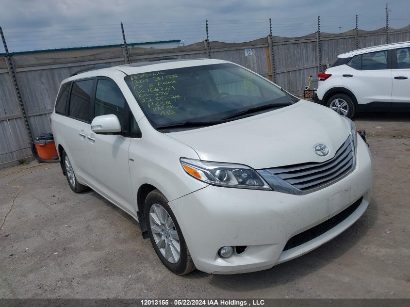 2017 Toyota Sienna Xle/Limited VIN: 5TDDZ3DC8HS166269 Lot: 12013155