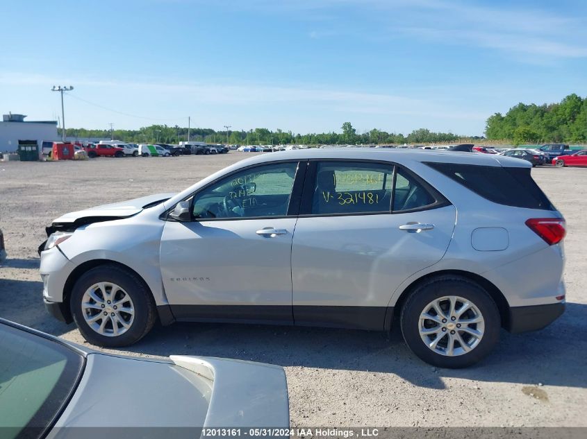 2018 Chevrolet Equinox Ls VIN: 2GNAXHEV8J6321481 Lot: 12013161