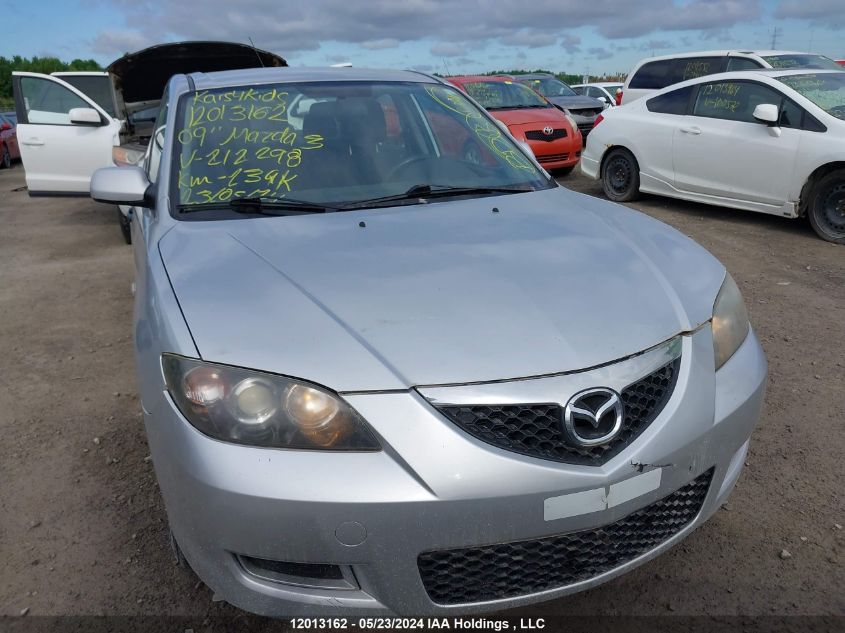 2009 Mazda Mazda3 VIN: JM1BK32F691212298 Lot: 12013162