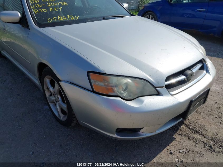 2006 Subaru Legacy 2.5I VIN: 4S3BL626767216738 Lot: 12013177