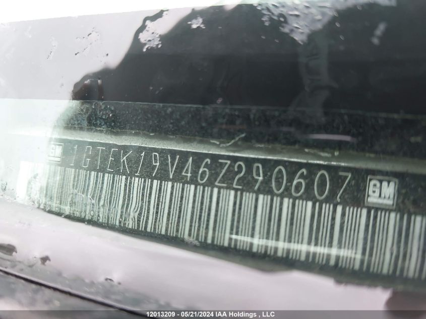 2006 GMC Sierra 1500 VIN: 1GTEK19V46Z290607 Lot: 12013209