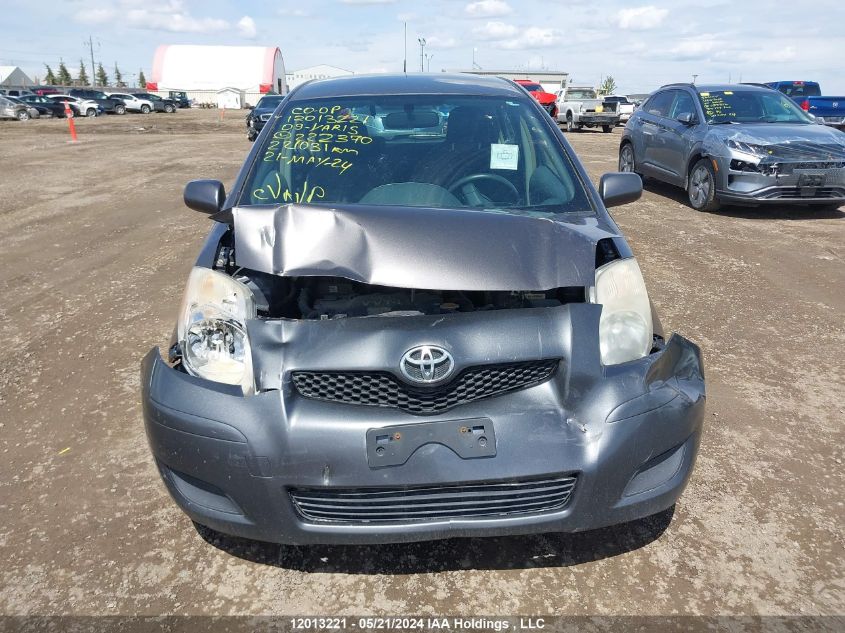 2009 Toyota Yaris Rs VIN: JTDKT923795222370 Lot: 12013221