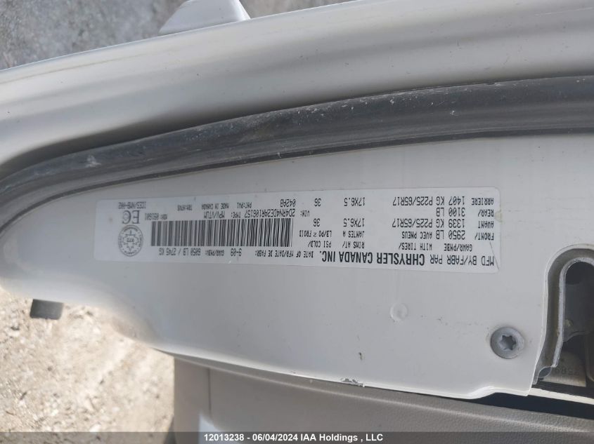 2010 Dodge Grand Caravan VIN: 2D4RN4DE2AR106157 Lot: 12013238