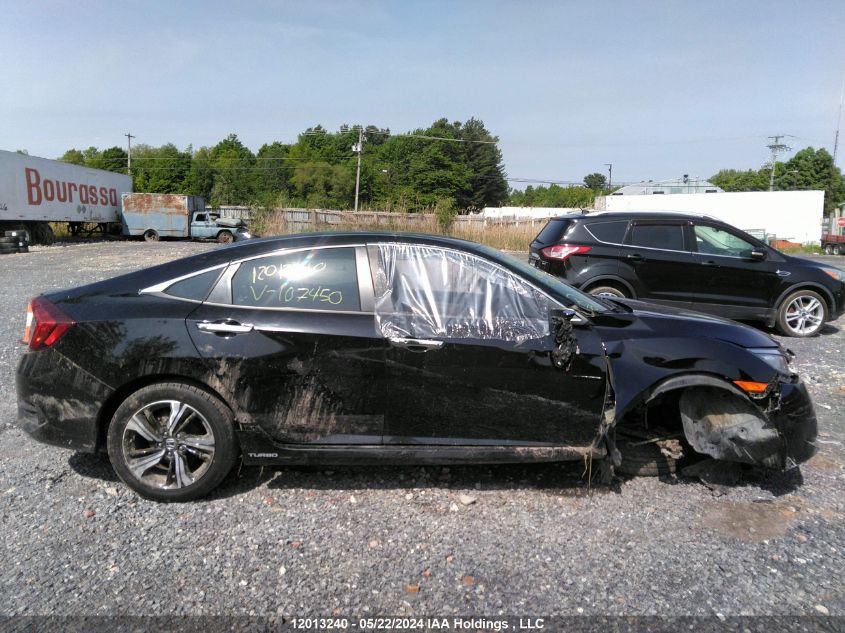 2018 Honda Civic Touring VIN: 2HGFC1F90JH107450 Lot: 12013240