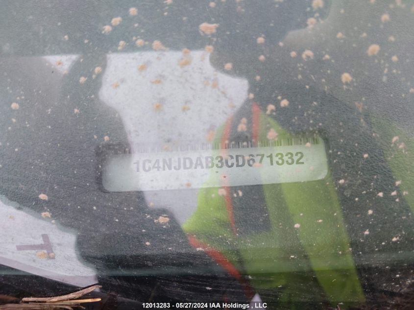 2012 Jeep Compass VIN: 1C4NJDAB3CD671332 Lot: 12013283