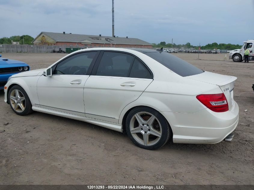 2013 Mercedes-Benz C-Class VIN: WDDGF8JB3DA761882 Lot: 12013293