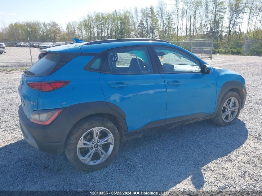 2022 Hyundai Kona Sel VIN: KM8K6CABXNU788046 Lot: 12013355