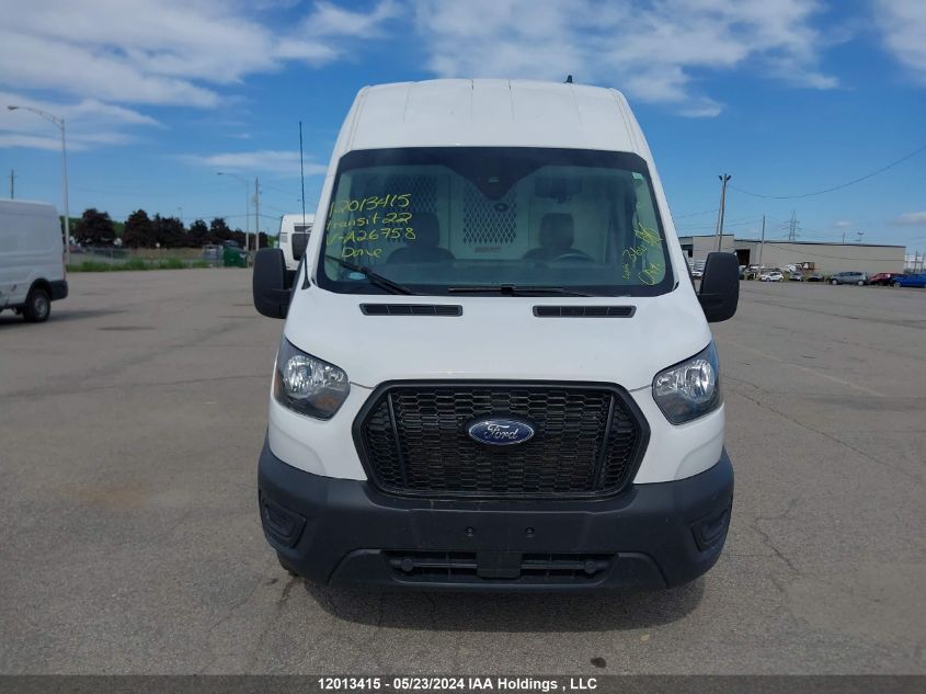 2022 Ford Transit T-250 VIN: 1FTBR3U86NKA26758 Lot: 12013415