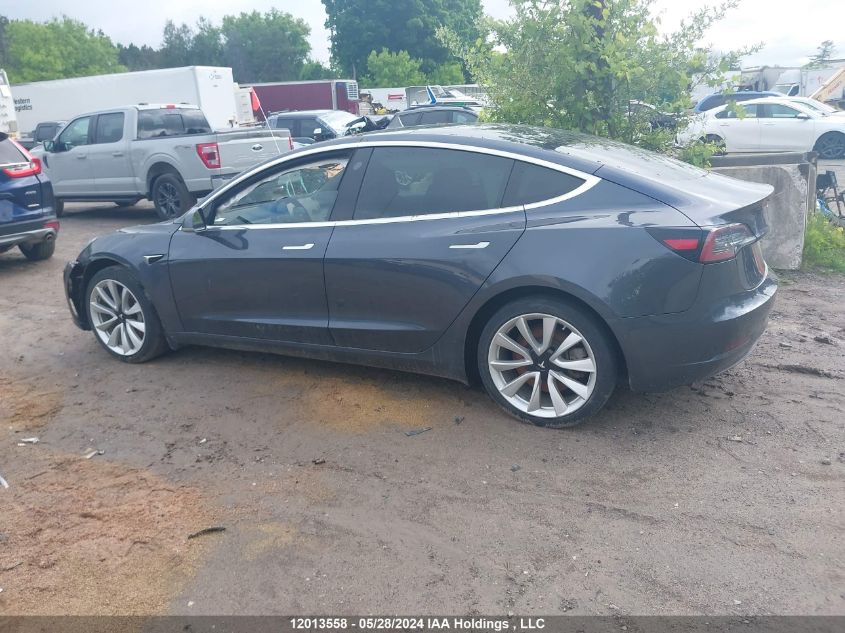 2018 Tesla Model 3 Long Range/Performance VIN: 5YJ3E1EB1JF107401 Lot: 12013558