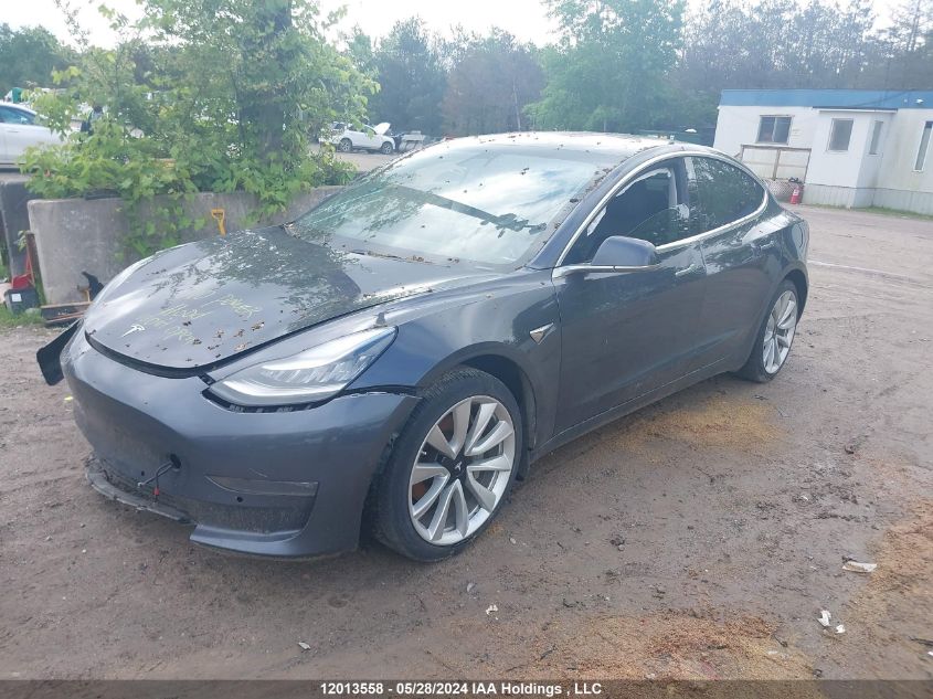 2018 Tesla Model 3 Long Range/Performance VIN: 5YJ3E1EB1JF107401 Lot: 12013558