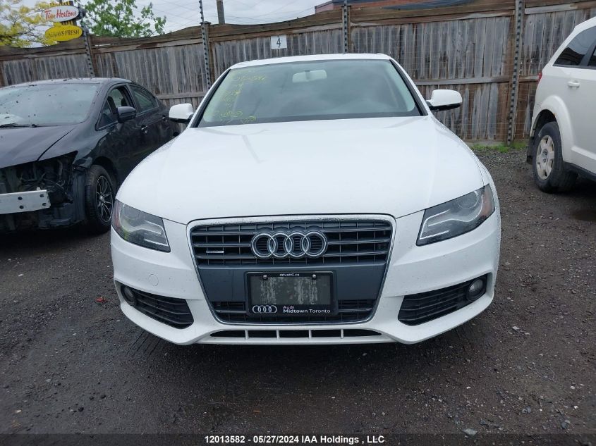 2012 Audi A4 VIN: WAUBFCFLXCA118188 Lot: 12013582