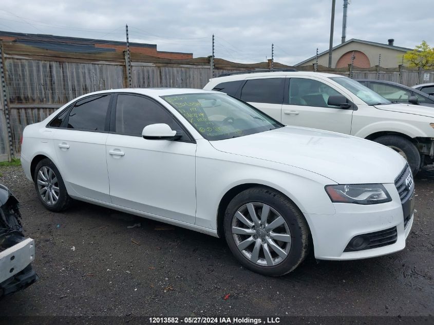 2012 Audi A4 VIN: WAUBFCFLXCA118188 Lot: 12013582