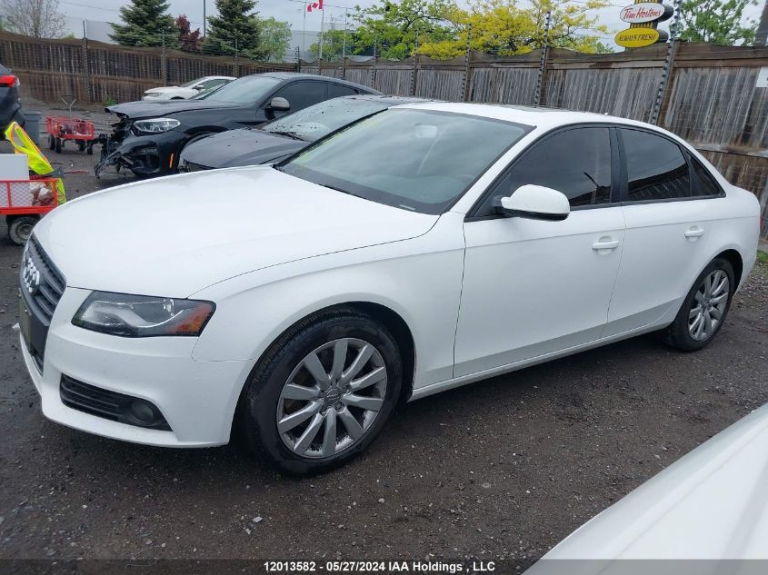 2012 Audi A4 VIN: WAUBFCFLXCA118188 Lot: 12013582