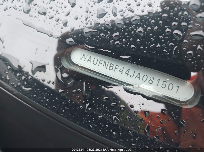 2018 Audi A4 Sedan VIN: WAUFNBF44JA081501 Lot: 12013621