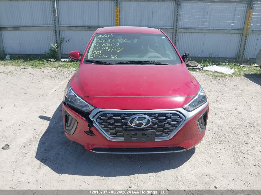 2020 Hyundai Ioniq Hybrid Essential VIN: KMHC75LC0LU194128 Lot: 12013737