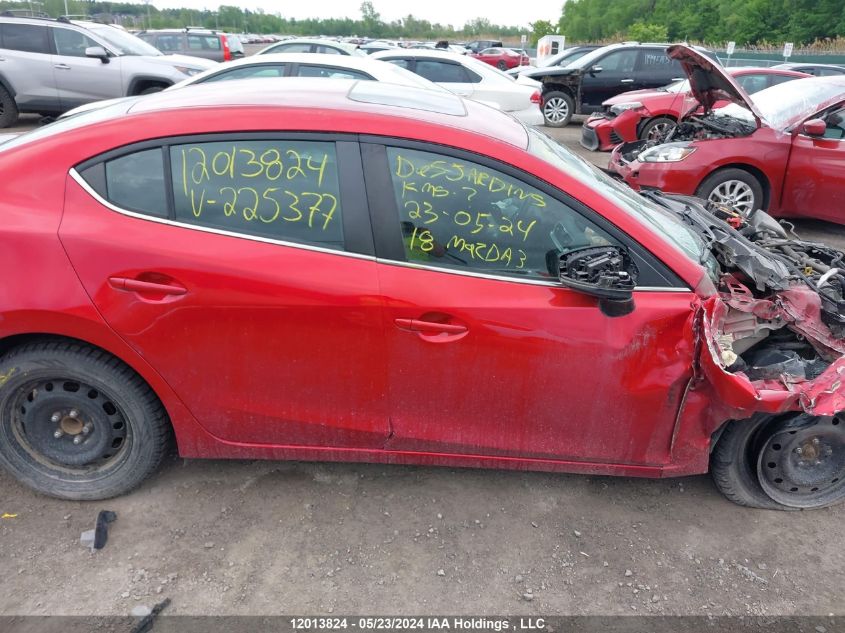 2018 Mazda 3 Touring VIN: 3MZBN1V76JM225377 Lot: 12013824