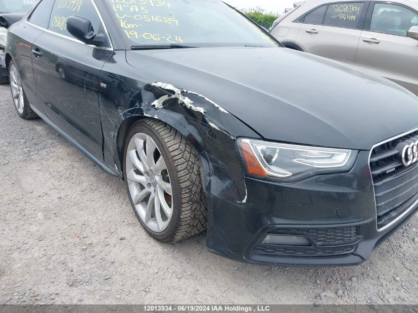 2014 Audi A5 VIN: WAUMFBFR0EA051689 Lot: 12013934