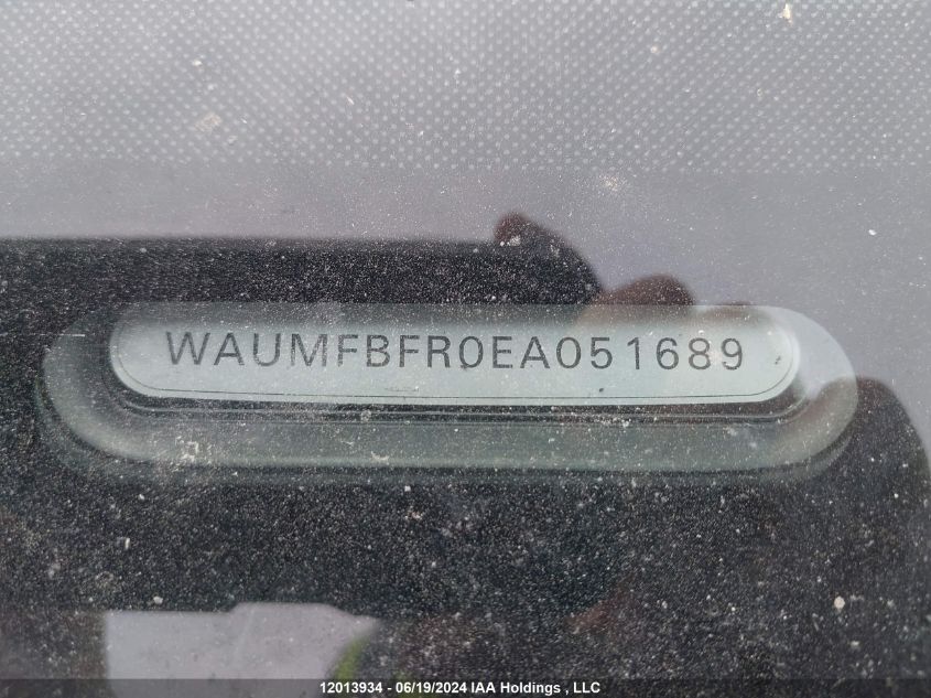 2014 Audi A5 VIN: WAUMFBFR0EA051689 Lot: 12013934